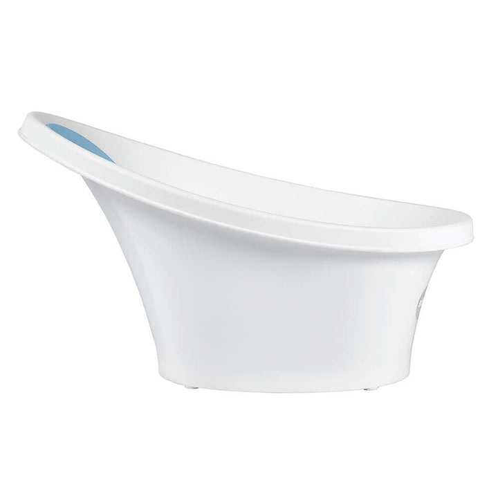 Baby Bath with Plug - White/Blue