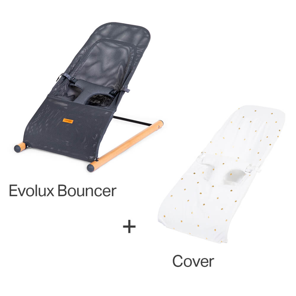 Childhome Evolux Manual Bouncer with Evolux Cover