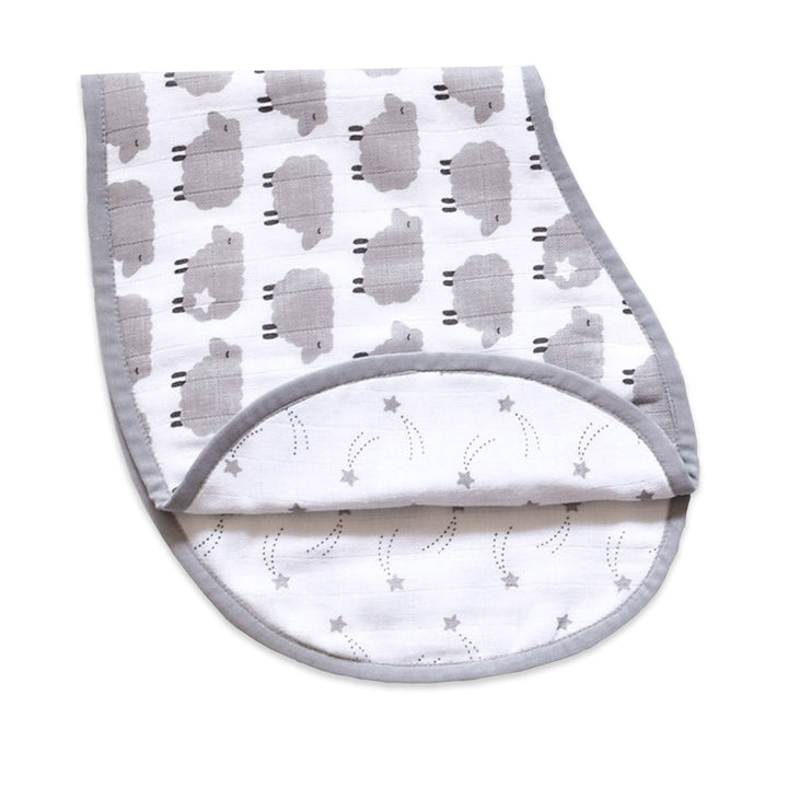 Masilo Organic Muslin Burp Cloth &amp; Bib – Counting Sheep