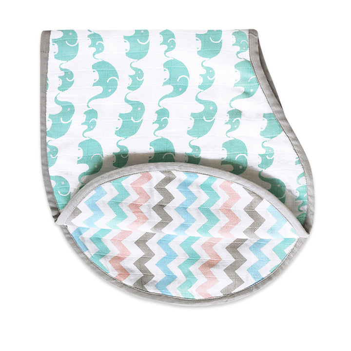 Masilo Organic Muslin Burp Cloth &amp; Bib – Elephant Parade