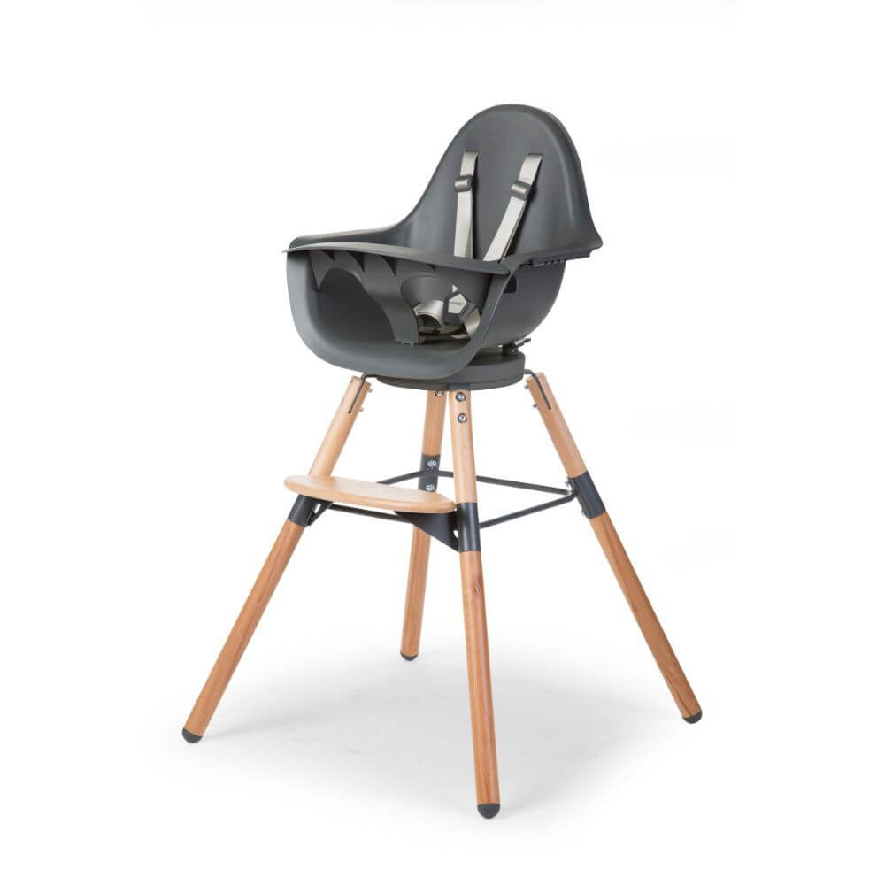 Childhome Evolu One.80° Rotating Highchair (50-75 Cm/*90 Cm) - Natural/Anthracite