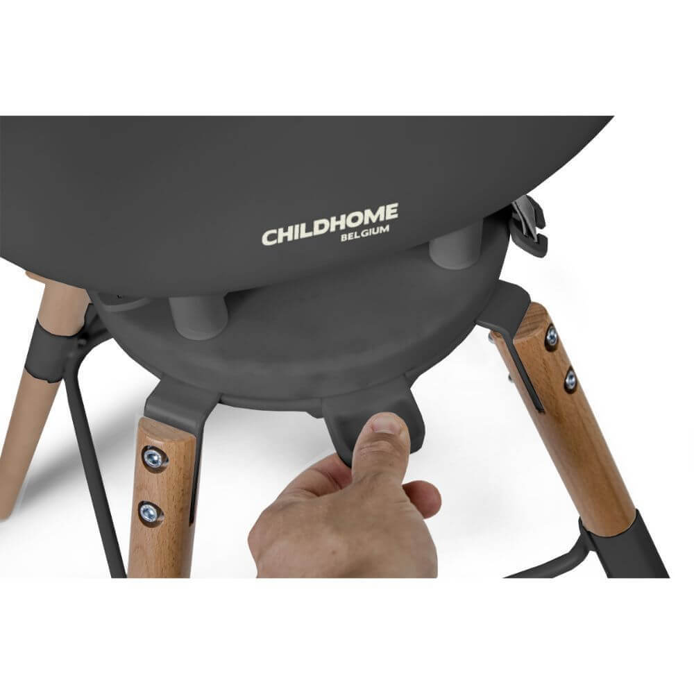 Childhome Evolu One.80° Rotating Highchair (50-75 Cm/*90 Cm) - Natural/Anthracite