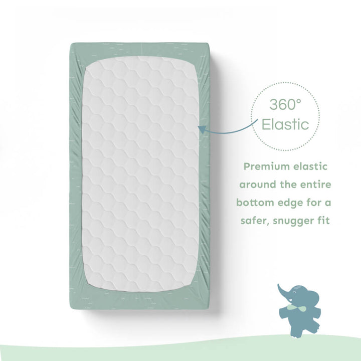 Fitted Cot Sheet - Waves