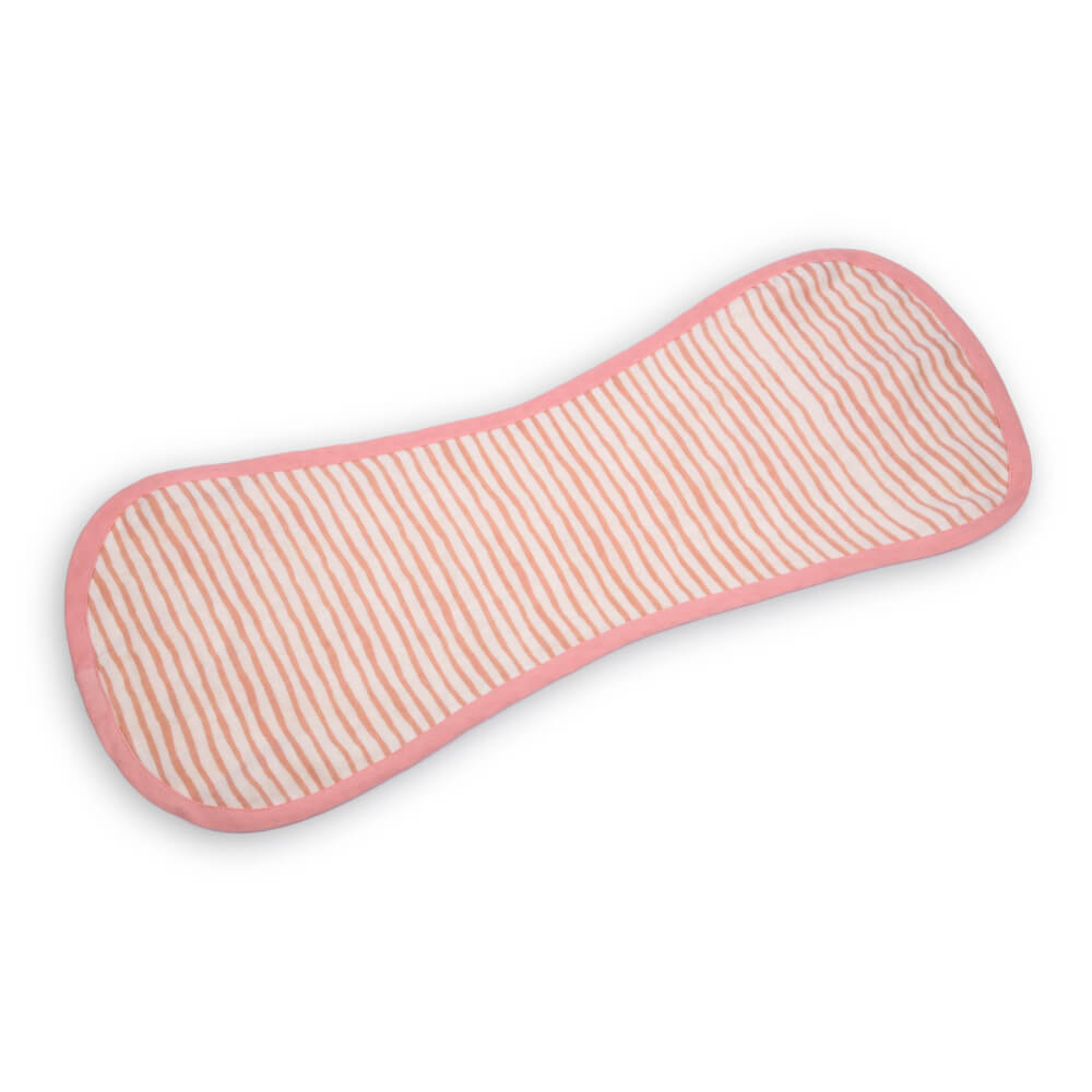 Kokolo Organic Muslin &amp; Naturally Dyed Burp Cloths (Set of 2) - Sea of Dreams &amp; Rocks &amp; Pebbles