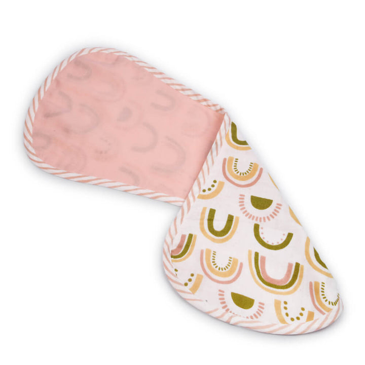 Kokolo Organic Muslin &amp; Naturally Dyed Burp Cloths (Set of 2) - Sea of Dreams &amp; Rocks &amp; Pebbles