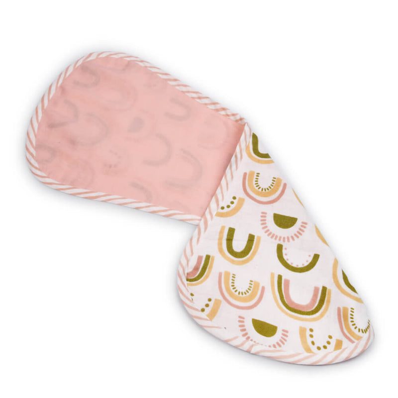 Organic Muslin & Naturally Dyed Burp Cloths (Set of 2) - Sea of Dreams & Rocks & Pebbles