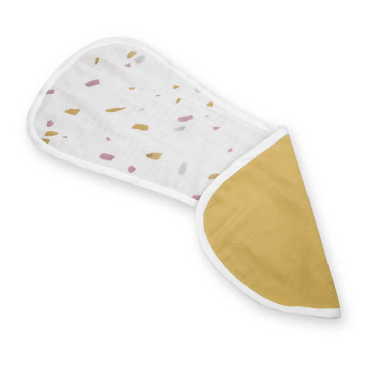 Kokolo Organic Muslin &amp; Naturally Dyed Burp Cloths (Set of 2) - You are my Sunshine &amp; I&