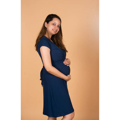 Block Hop Maternity Everyday Dress - Blue