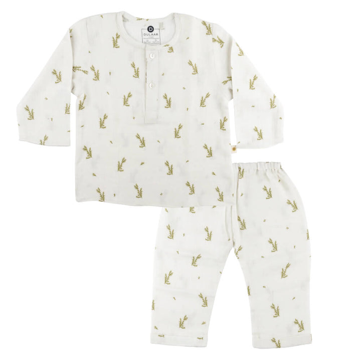 Dulaar Organic Muslin Loungewear Set - Green Zen