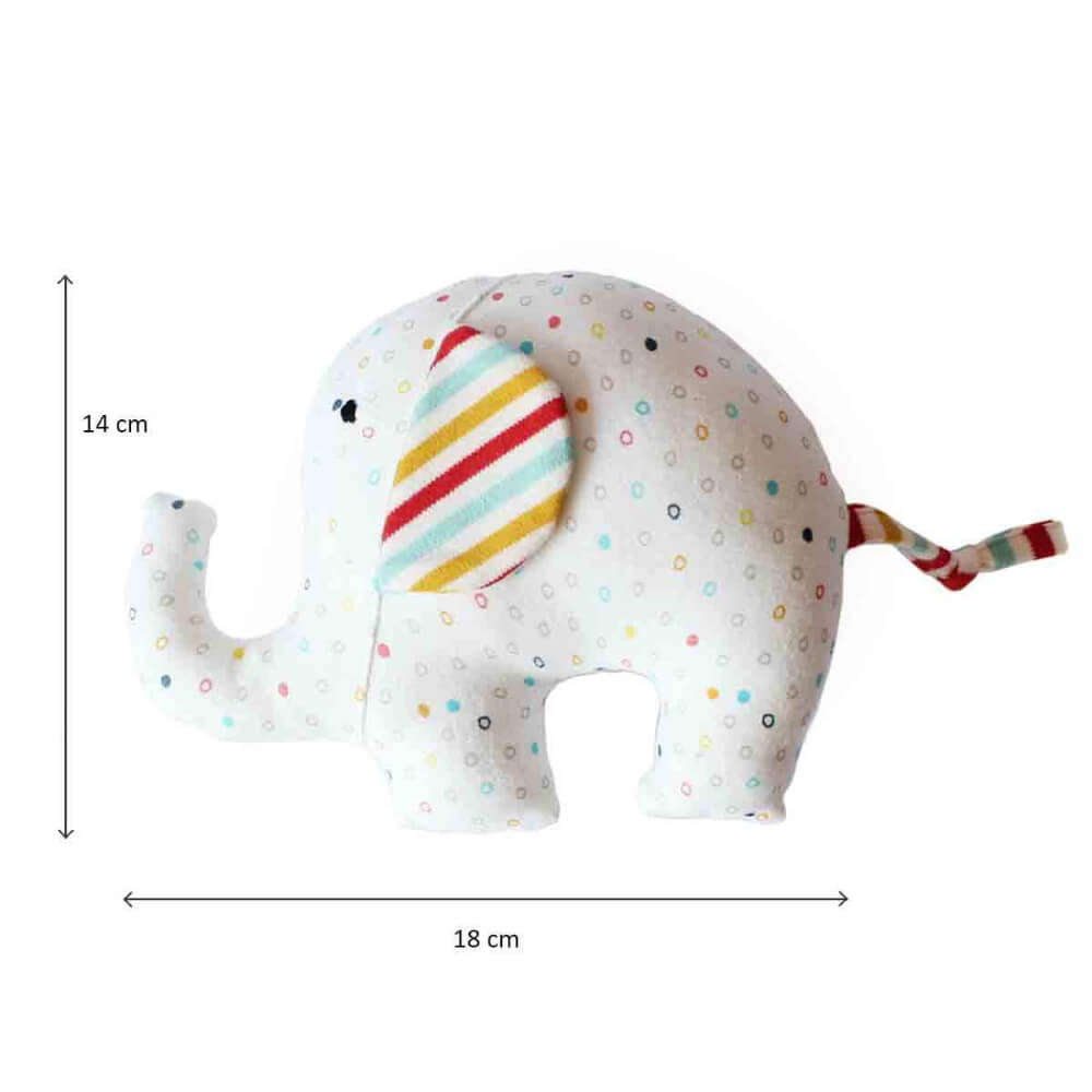 Ele and Ball Rattle Organic Plush Toy