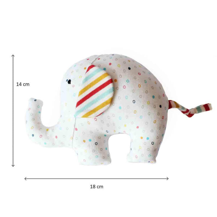 Ele and Ball Rattle Organic Plush Toy