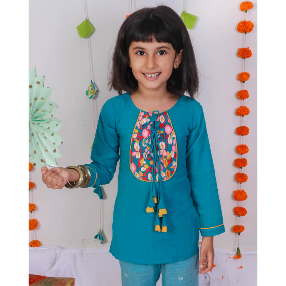 Ambar Embroidered Kurta with Baadal Sharara Pants