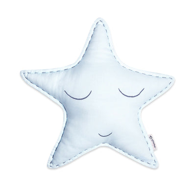 Organic Shape Cushion – Sleepy Star (Blue)