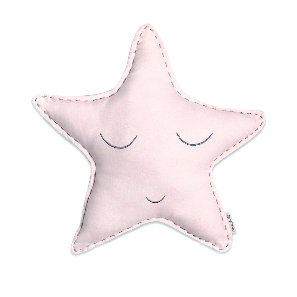Organic Shape Cushion – Sleepy Star (Pink)