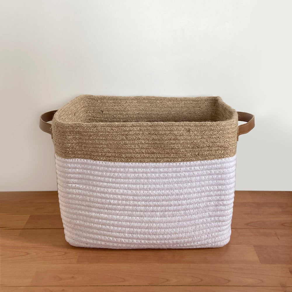 Jute & Cotton Rope Storage Basket