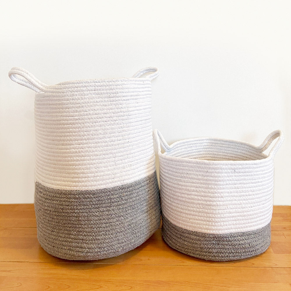Grey Rope Personalised Storage Basket