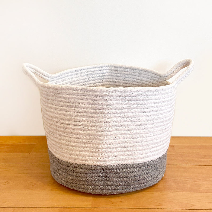 Grey Rope Personalised Storage Basket