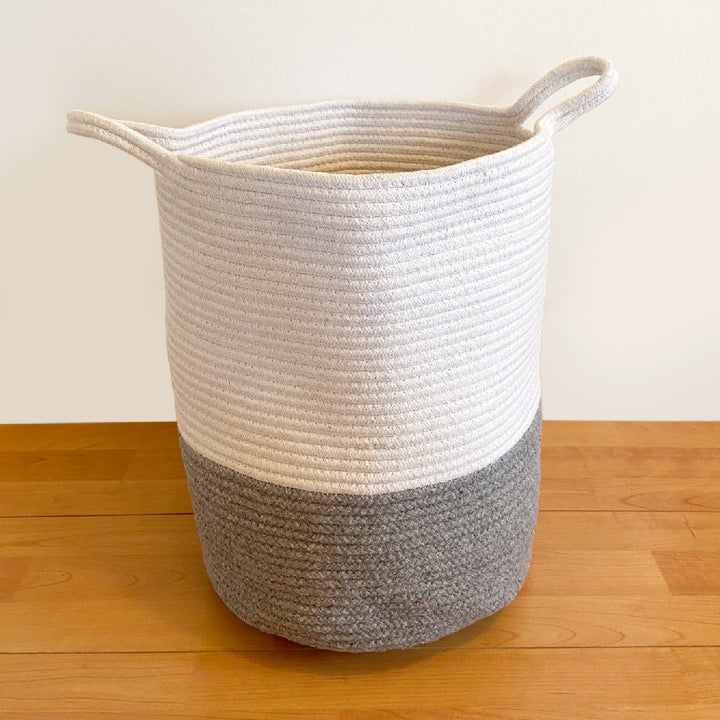 Grey Rope Personalised Storage Basket