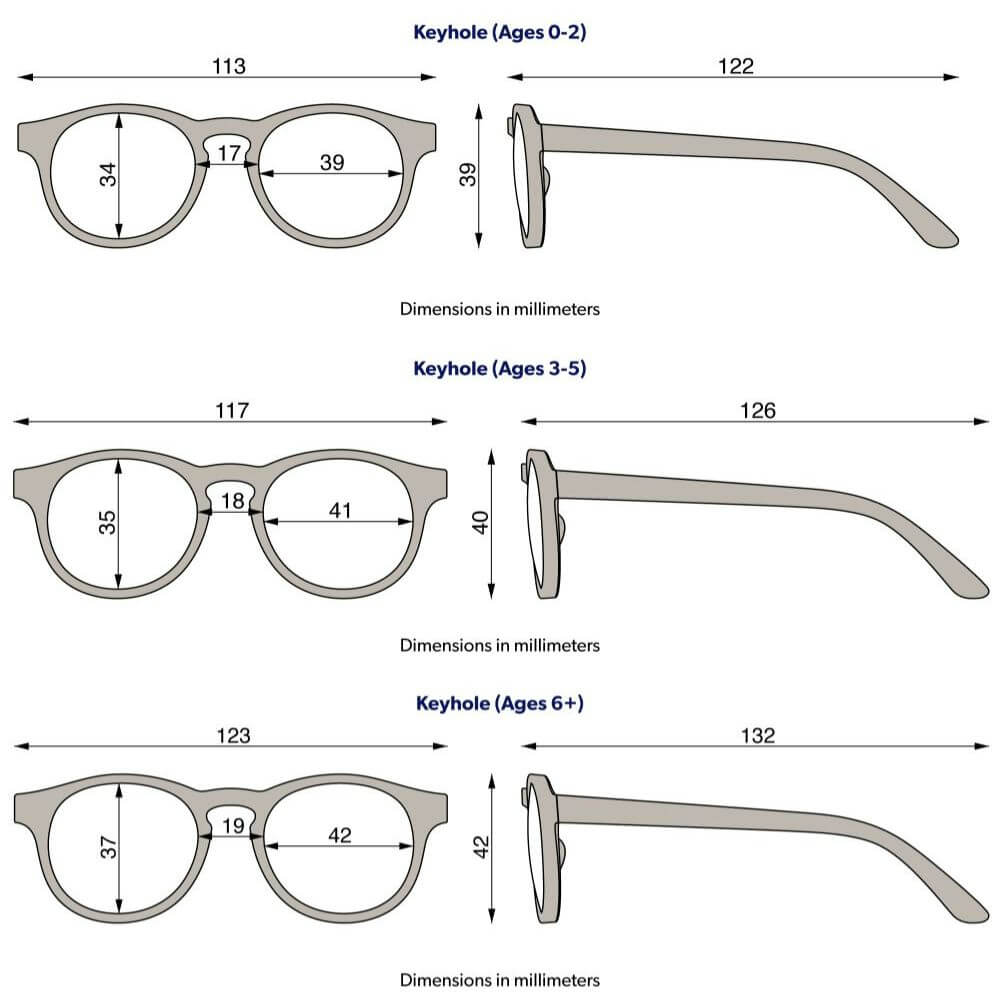 Babiators Blue Light Screen Saver Keyhole Glasses - Out Of The Blue (6 + Years)