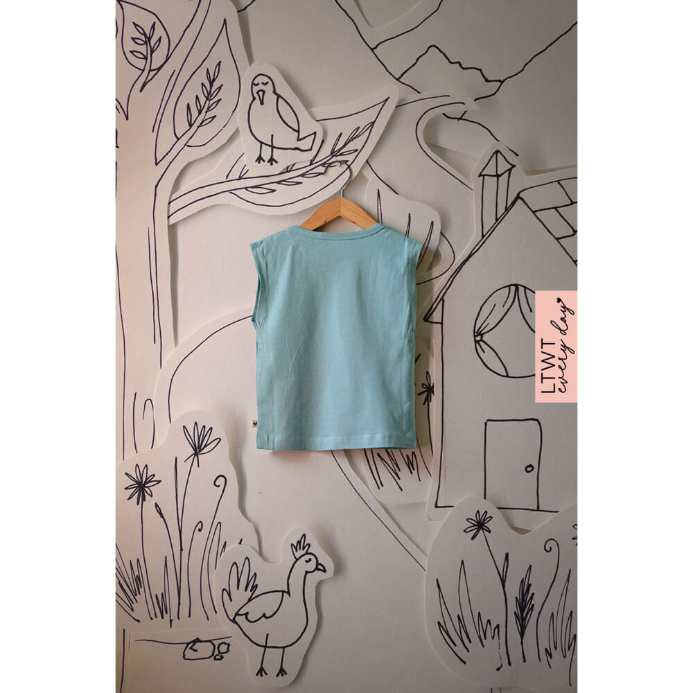 Everyday kids unisex sleeveless tee - Sea Green