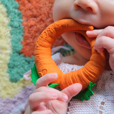 Cathy The Carrot Natural Rubber Teether