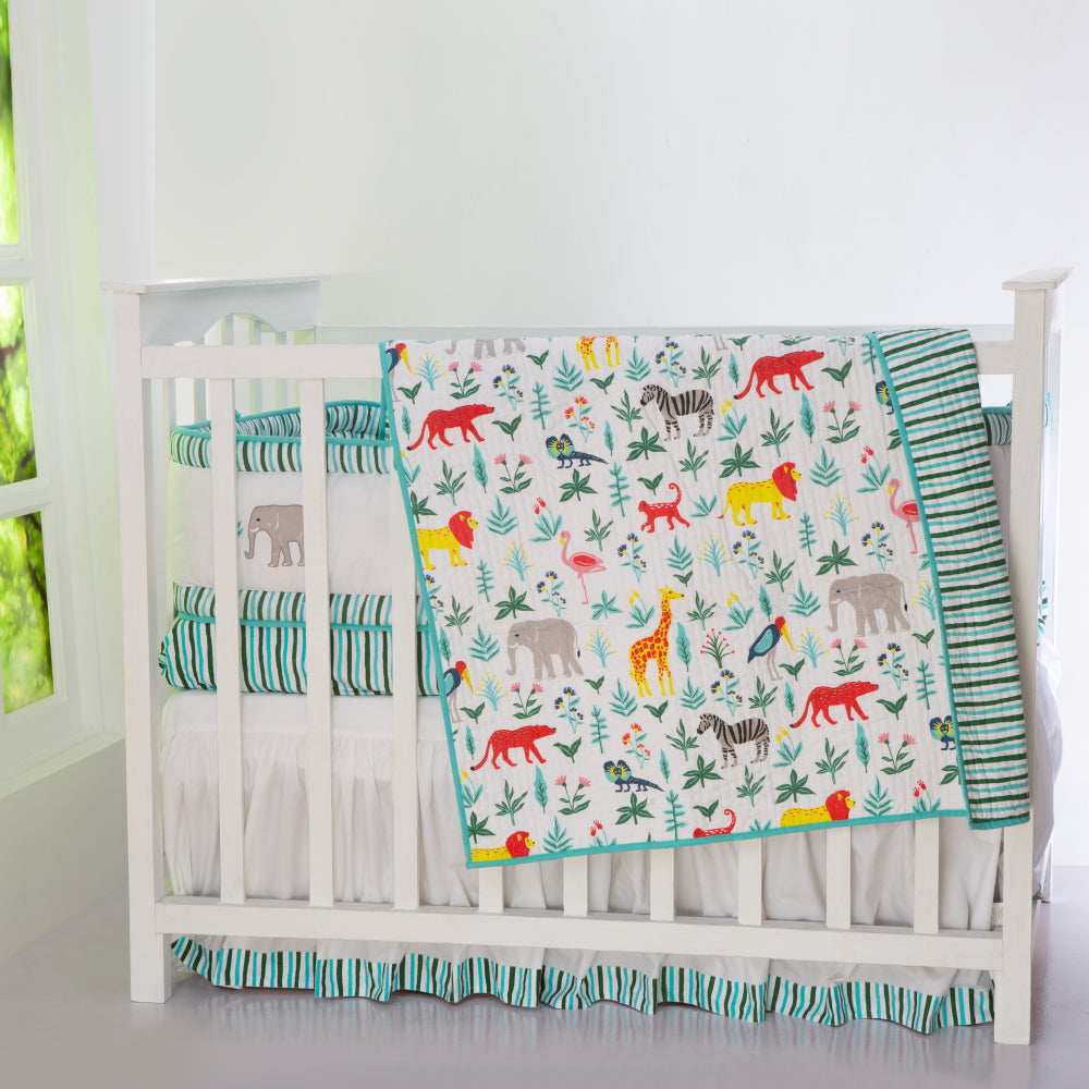 Little West Street Personalized Serengeti Organic Reversible Quilt