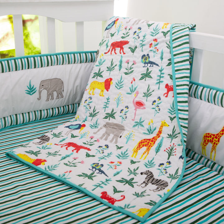 Little West Street Personalized Serengeti Organic Reversible Quilt