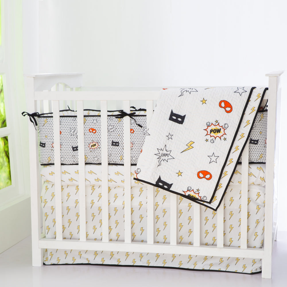 Little West Street Superhero Organic Reversible Quilt