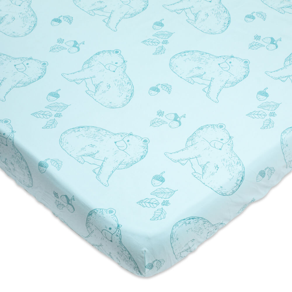 Organic Cotton Toddler Cot Set - Bear Hug