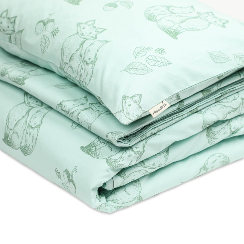 Organic Cotton Toddler Cot Set - Clever Fox
