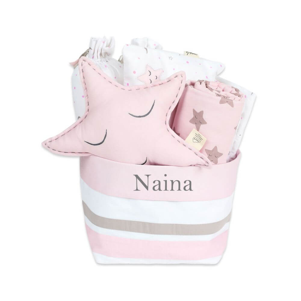 Rock My Crib Gift Basket – Pink Stars