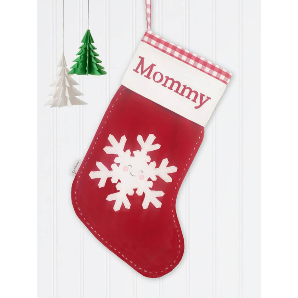 Christmas Stocking - Happy Snowflake