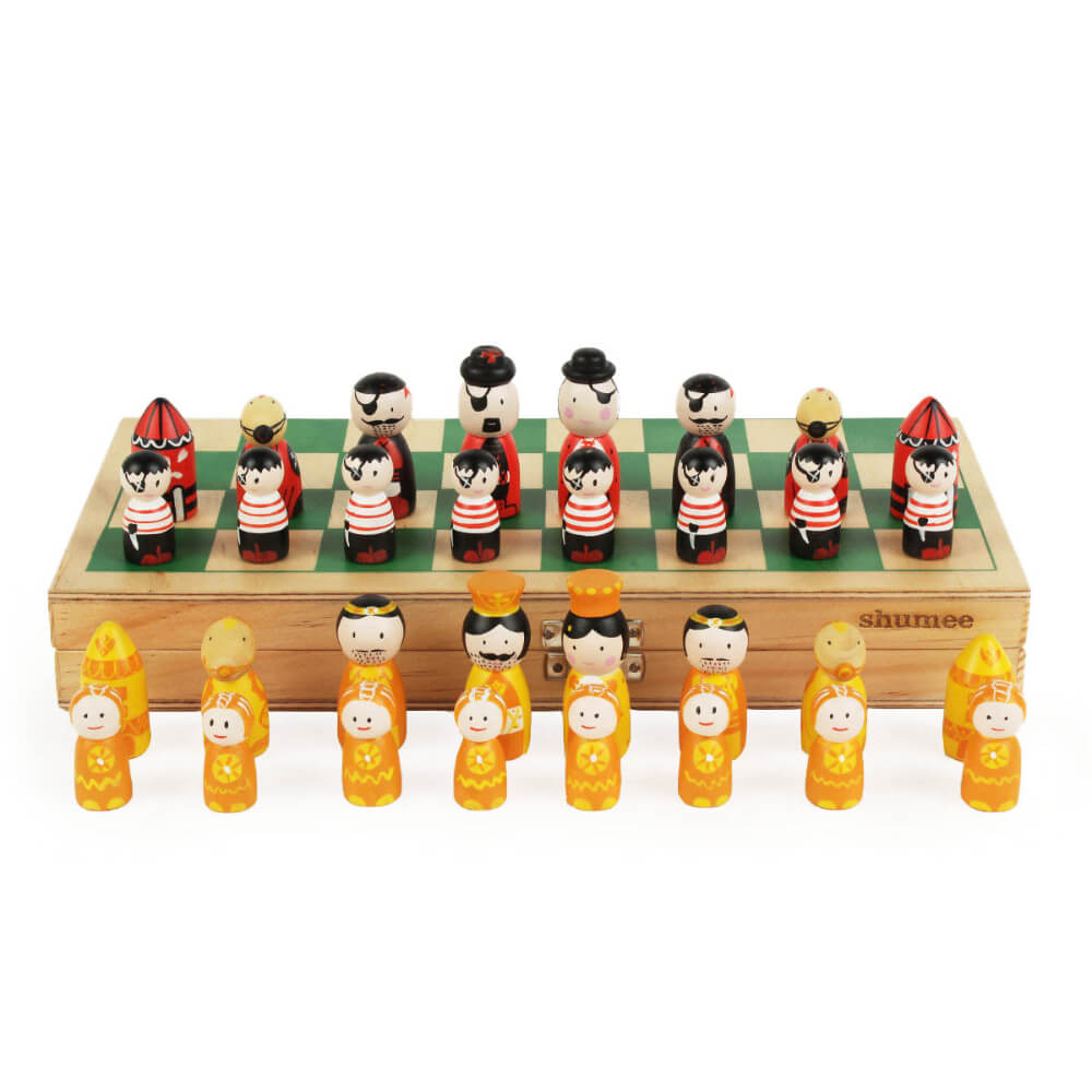 Pirates Vs Royals - Wooden Chess Set