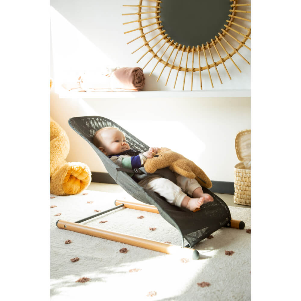 Childhome Evolux Manual Bouncer - Natural Anthracite