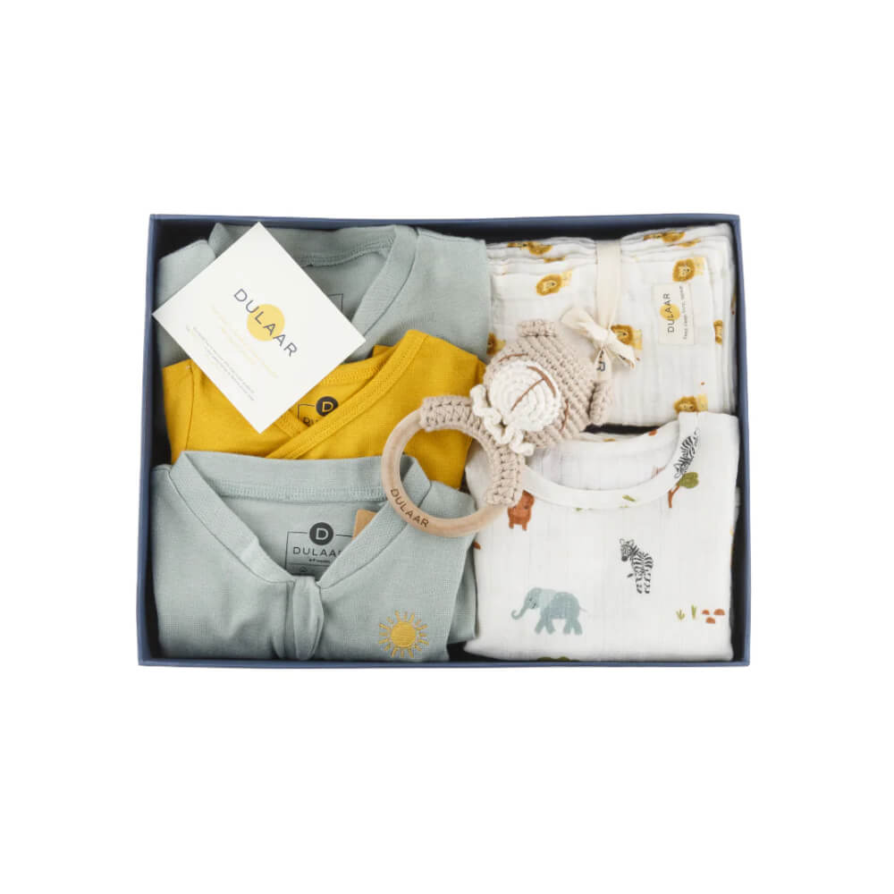 Dulaar Welcome Home Baby! Newborn Gift Box Set (0-6 Months)