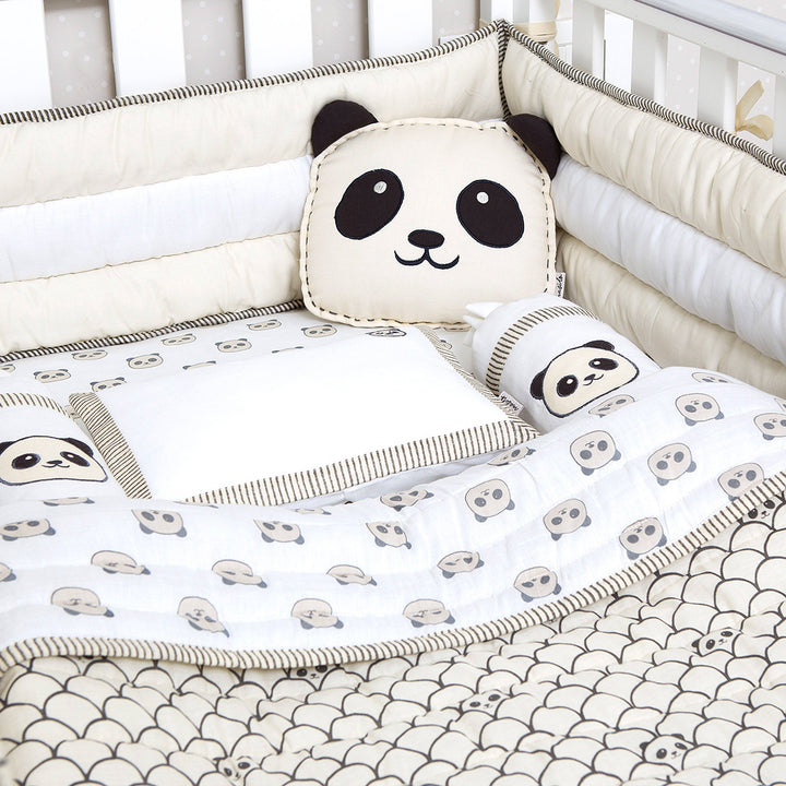 Masilo Organic Cotton Cot Bedding Set – Peekaboo Panda