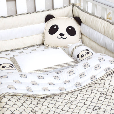 Organic Cotton Cot Bedding Set – Peekaboo Panda
