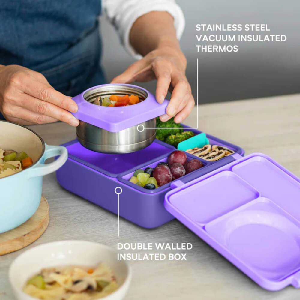 Omie Insulated Bento Lunch Box-Purple Plum