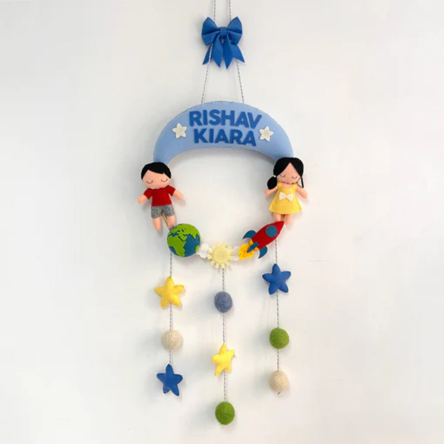 Personalised Siblings Name Hanging