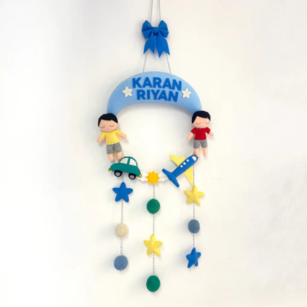 Personalised Siblings Name Hanging