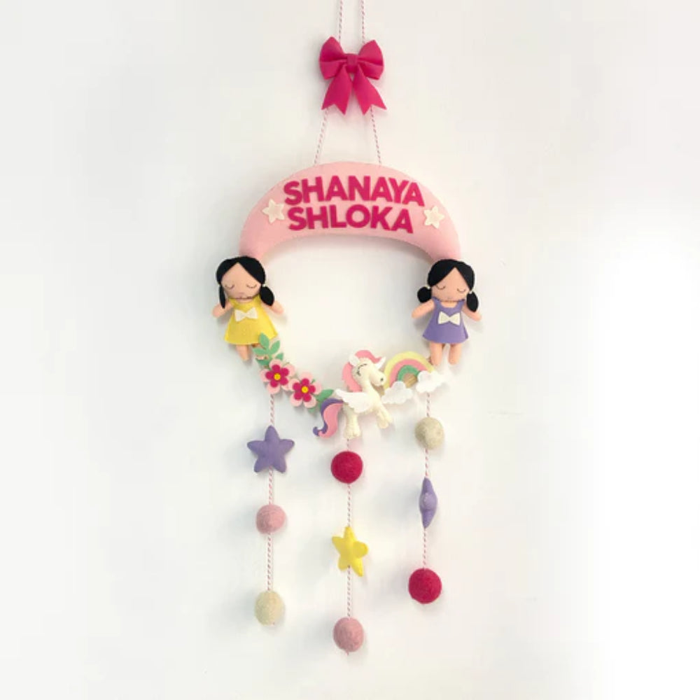 Personalised Siblings Name Hanging