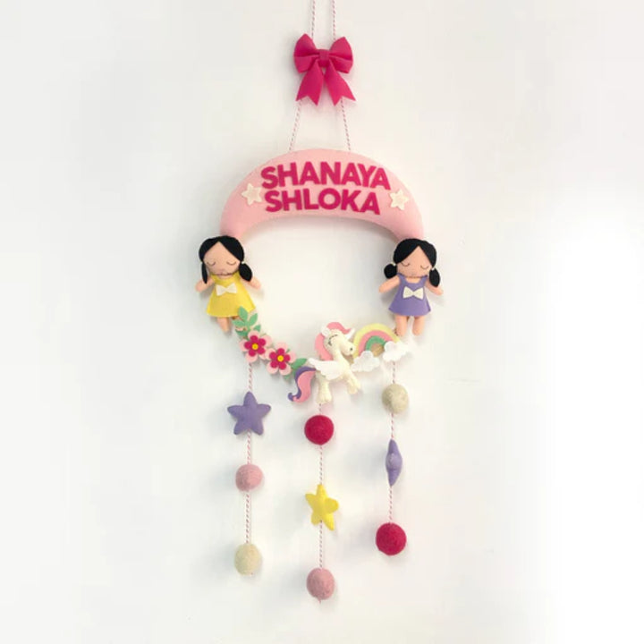 Personalised Siblings Name Hanging