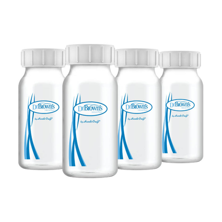 PP Narrow Breastmilk Collection Bottles, 4-Pack, 4 oz/120 ml