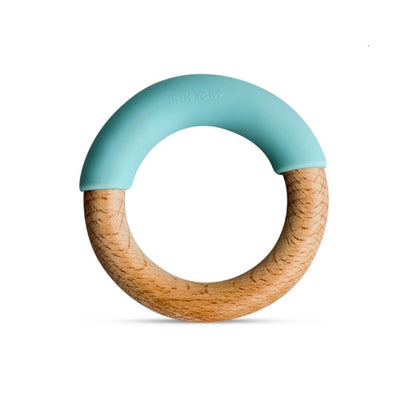 Little Rawr Wood + Silicone Simple Ring Blue