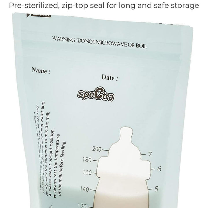 Spectra Disposable Breast Milk Storage Bags, 200 ml - 30 pcs