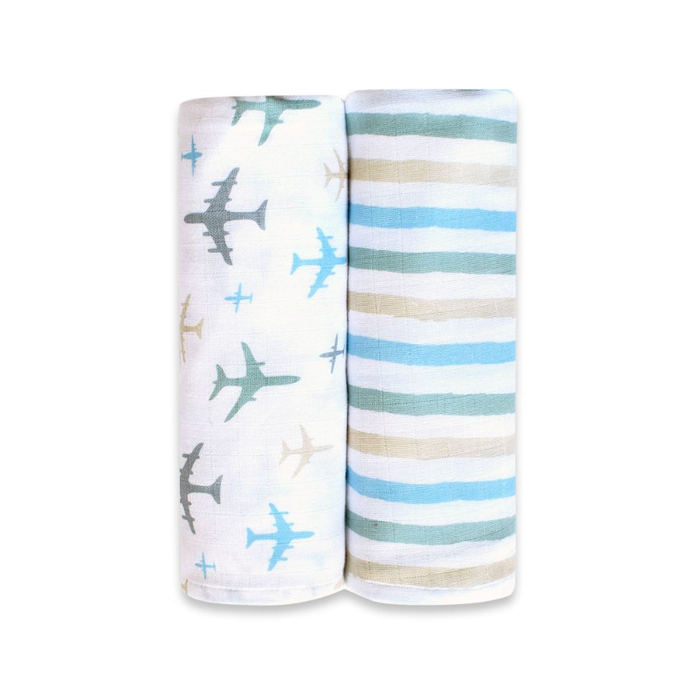 Organic Muslin Swaddles (Set of 2) - Dream Wings