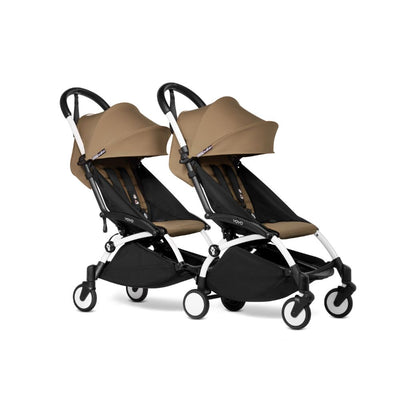 YOYO Double Stroller for Twins (6 months+) - White Frame