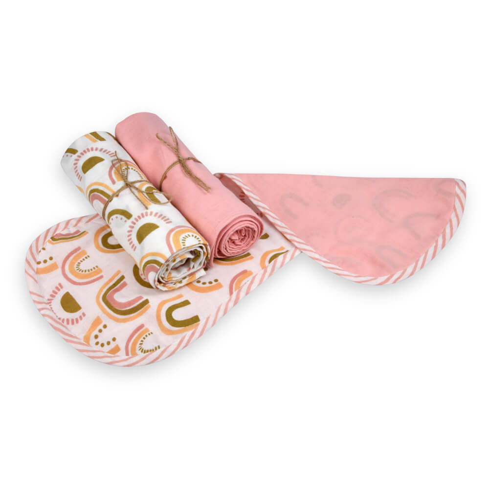 Kokolo Organic Muslin & Naturally Dyed Burp Cloth & Swaddles