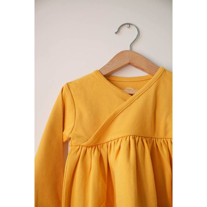 Everyday girls wrap dress -Yellow