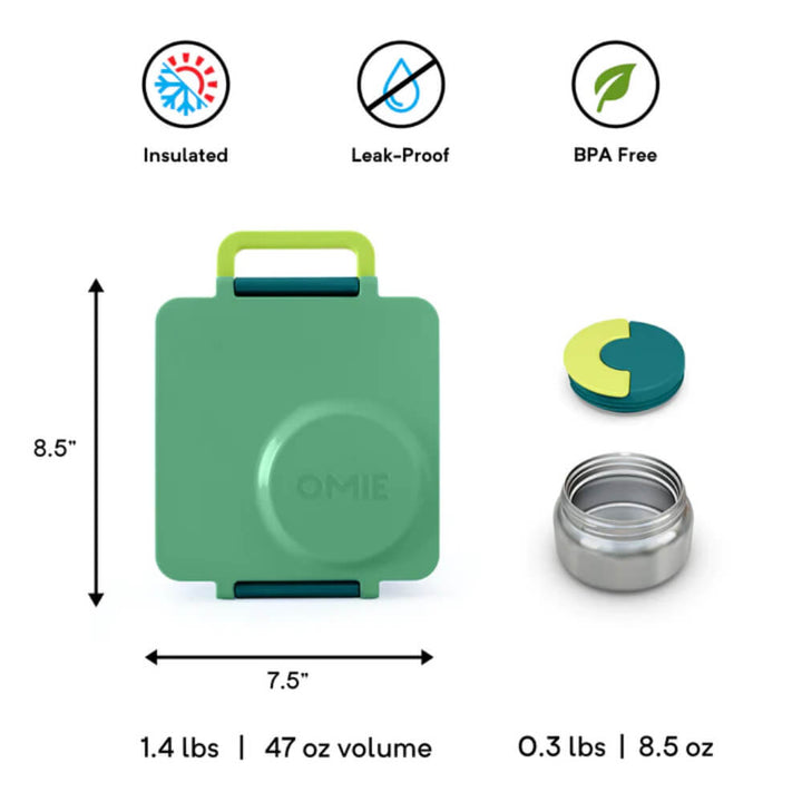 Omie Insulated Bento Lunch Box-Meadow
